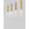 LUCES OROYA LE44338 gold-black hanging lamp 4xE27 glass/metal, IP20