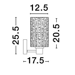 LUCES OROYA LE44339 elegancki kinkiet złoty, E27, szkło/metal