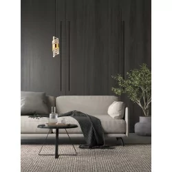 LUCES PAITA LE44350 elegancka złota lampa wisząca LED 9W, 150cm, 3000K