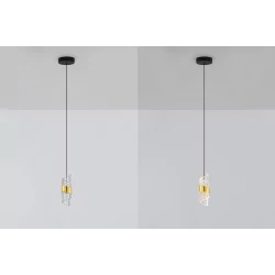 LUCES PAITA LE44350 elegancka złota lampa wisząca LED 9W, 150cm, 3000K