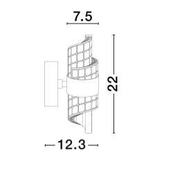 LUCES PAITA LE44353 kinkiet LED złoty 9W 739lm 3000K nowoczesny design