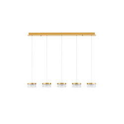 LUCES MINEROS LE44583 pendant lamp with 5 lamps, gold LED, 32W, 3000K