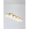 LUCES MINEROS LE44583 lampa wisząca 5 kloszowa złota LED 32W, 3000K