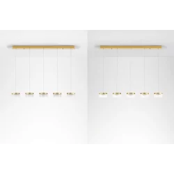 LUCES MINEROS LE44583 pendant lamp with 5 lamps, gold LED, 32W, 3000K