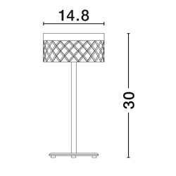 LUCES MINEROS LE44584 lampa stołowa biurkowa LED 6W 3000K 383lm złota