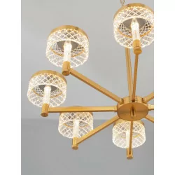 LUCES MINEROS LE44585/6 modern gold LED hanging lamp 3000K