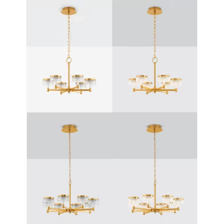 LUCES MINEROS LE44585/6 modern gold LED hanging lamp 3000K