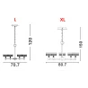 LUCES MINEROS LE44585/6 lampa wisząca złota LED 3000K nowoczesna