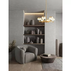 LUCES MINEROS LE44585/6 modern gold LED hanging lamp 3000K