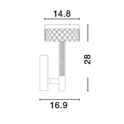 LUCES MINEROS LE44587 LED wall lamp gold 8W, 490lm, 3000K, modern