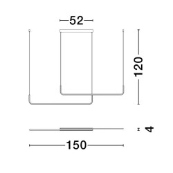 LUCES PIURA LE44357/8 elegancka lampa LED czarna/złota aluminiowa 3000K