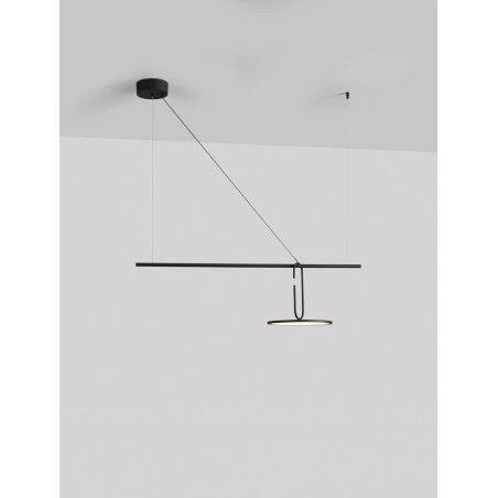 LUCES ACACHI LE44523 LED hanging lamp black, steel/aluminum 3000K