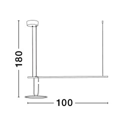 LUCES ACACHI LE44523 lampa wisząca LED czarna, stal/aluminium 3000K