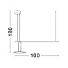 LUCES ACACHI LE44523 LED hanging lamp black, steel/aluminum 3000K