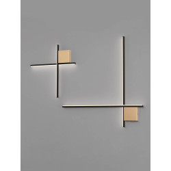 LUCES CHOTA LED wall lamp, 3 sizes, black or black/gold