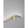 LUCES CUZCO LE44312/3 LED wall lamp, gold black, 2 sizes, aluminum