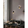 LUCES PAIJAN LE44458/9 round LED wall lamp, black and gold or gold