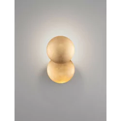 LUCES PAIJAN LE44458/9 round LED wall lamp, black and gold or gold