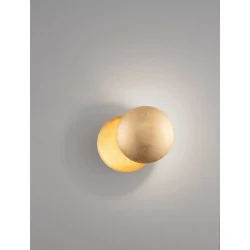 LUCES PAIJAN LE44458/9 round LED wall lamp, black and gold or gold