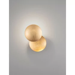 LUCES PAIJAN LE44458/9 round LED wall lamp, black and gold or gold