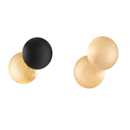 LUCES PAIJAN LE44458/9 round LED wall lamp, black and gold or gold