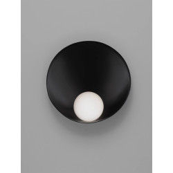 LUCES CARDE LE44367/8 round wall lamp glass/steel G9 black, white