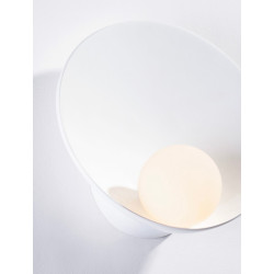 LUCES CARDE LE44367/8 round wall lamp glass/steel G9 black, white