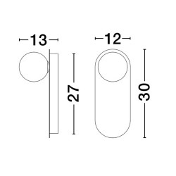 LUCES ALTOS LE44369/70 kinkiet stalowy 1 x G9, max. 5W, czarny, biały