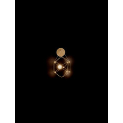 LUCES ASIS LE44325/6 LED wall lamp, 6W black, gold, metal, IP20