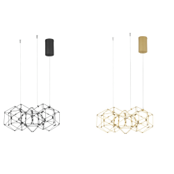 LUCES ASIS LE43479, LE42727 LED hanging lamp black or gold, 25W