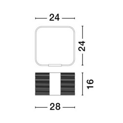 LUCES HUARAL LE44437 kwadratowa lampa stołowa LED złota 14W aluminium