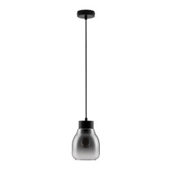 LUCES MOCHE LE44340 hanging lamp E27 black, glass/metal, IP20