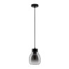 LUCES MOCHE LE44340 lampa wisząca E27 czarna, szkło/metal, IP20