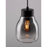 LUCES MOCHE LE44340 lampa wisząca E27 czarna, szkło/metal, IP20