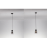 LUCES MOCHE LE44340 hanging lamp E27 black, glass/metal, IP20