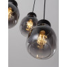 LUCES MOCHE LE44341 lampa wisząca 3 x E27 czarna, szkło/metal, IP20