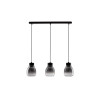 LUCES MOCHE LE44342 lampa wisząca 3 x E27 czarna, szkło/metal, IP20