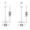 LUCES NAUTA LE44344/5 czarna lampa wisząca LED 2 rozmiary źródło LED