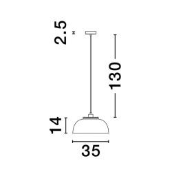 LUCES RUPA LE44286 elegancka lampa wisząca czarno-złota, E27, metal