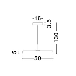 LUCES CORUNA LE44430 lampa wisząca LED 3000K biały, czarny, zloty