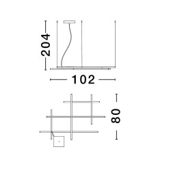 LUCES TUMBES LE44472/3 LED hanging lamp 2 colors 83W, 4847lm, 3000K