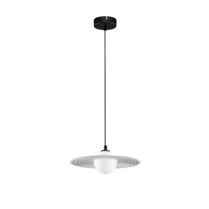 LUCES FUNES LE44293 hanging lamp black, steel/acrylic 1xG9, 5W, IP20