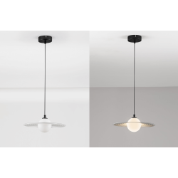 LUCES FUNES LE44293 hanging lamp black, steel/acrylic 1xG9, 5W, IP20