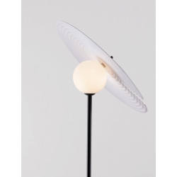 LUCES FUNES LE44294 czarna lampa podłogowa stal/akryl 162 cm, 1xG9, 5W