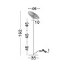 LUCES FUNES LE44294 black floor lamp steel/acrylic 162 cm, 1xG9, 5W