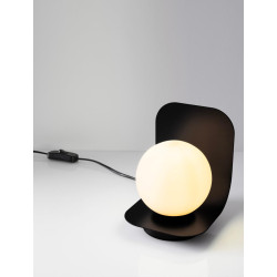 LUCES HERAS LE44295/6 table lamp, black/light wood, E14 5W, IP20