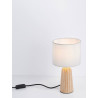 LUCES MUZQUIZ LE44297 desk lamp, light and dark wood/white, E27