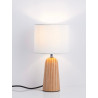 LUCES MUZQUIZ LE44297 desk lamp, light and dark wood/white, E27