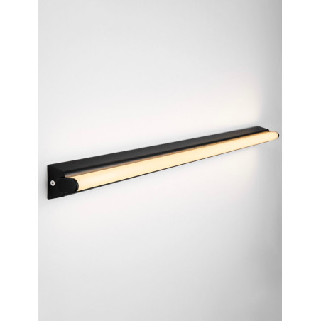 LUCES JULIO LE44298/9 oblong LED wall lamp, black, 2 lengths, IP44