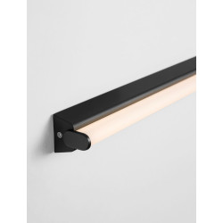 LUCES JULIO LE44298/9 oblong LED wall lamp, black, 2 lengths, IP44